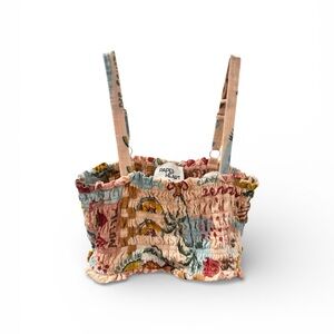 Paper Heart Multicolor Smocked Crop Top size large